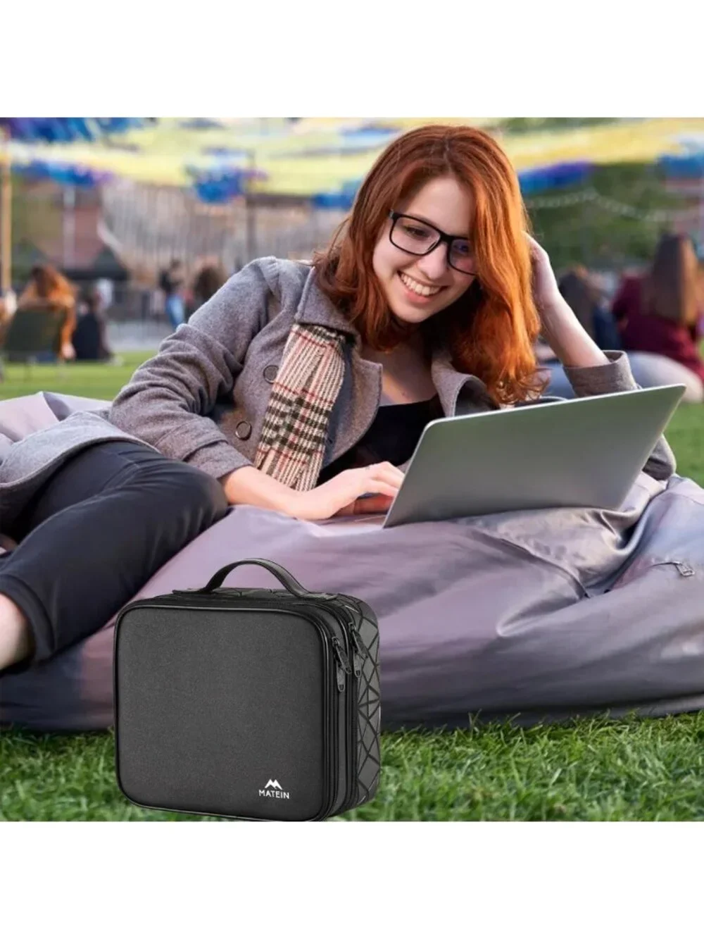 Travel Tech Organizer Bag | Waterproof Cord Storage Case, Double Layer, Portable